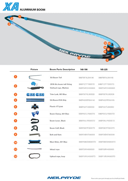 2018 XA Boom Spare Part