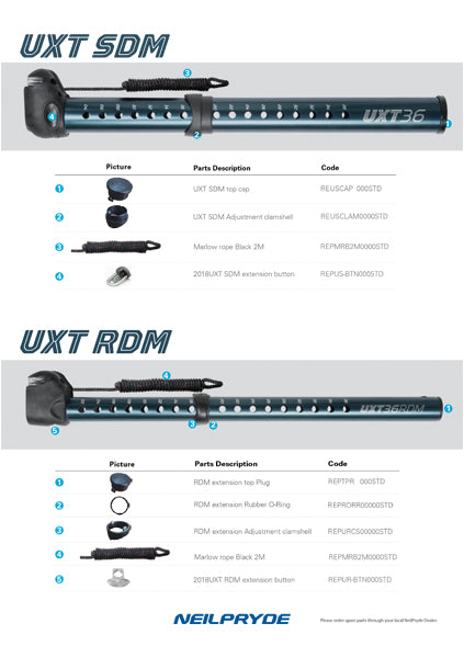 2018 UXT Extension Spare Parts