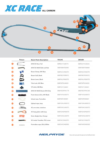 2018 XC RACE Boom Spare Parts